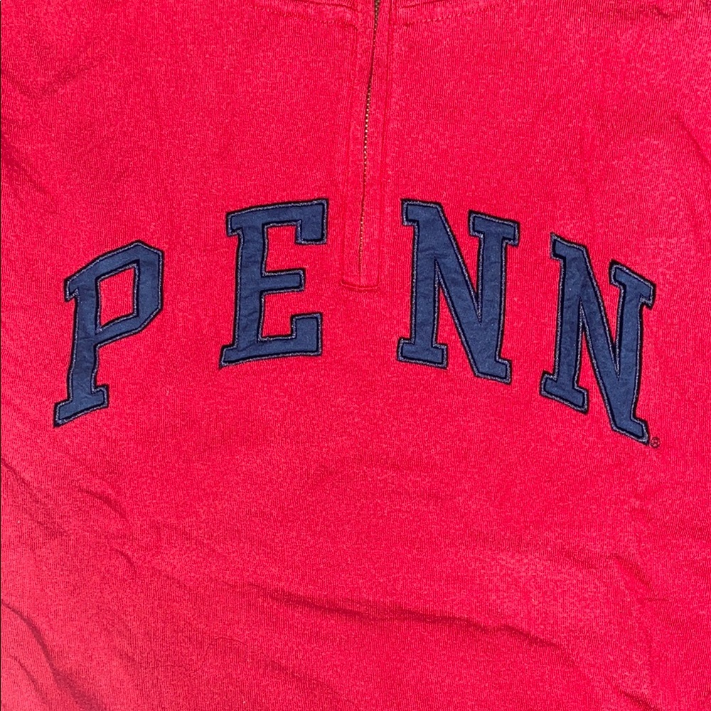 UPENN Red Quarter-Zip Sweatshirt